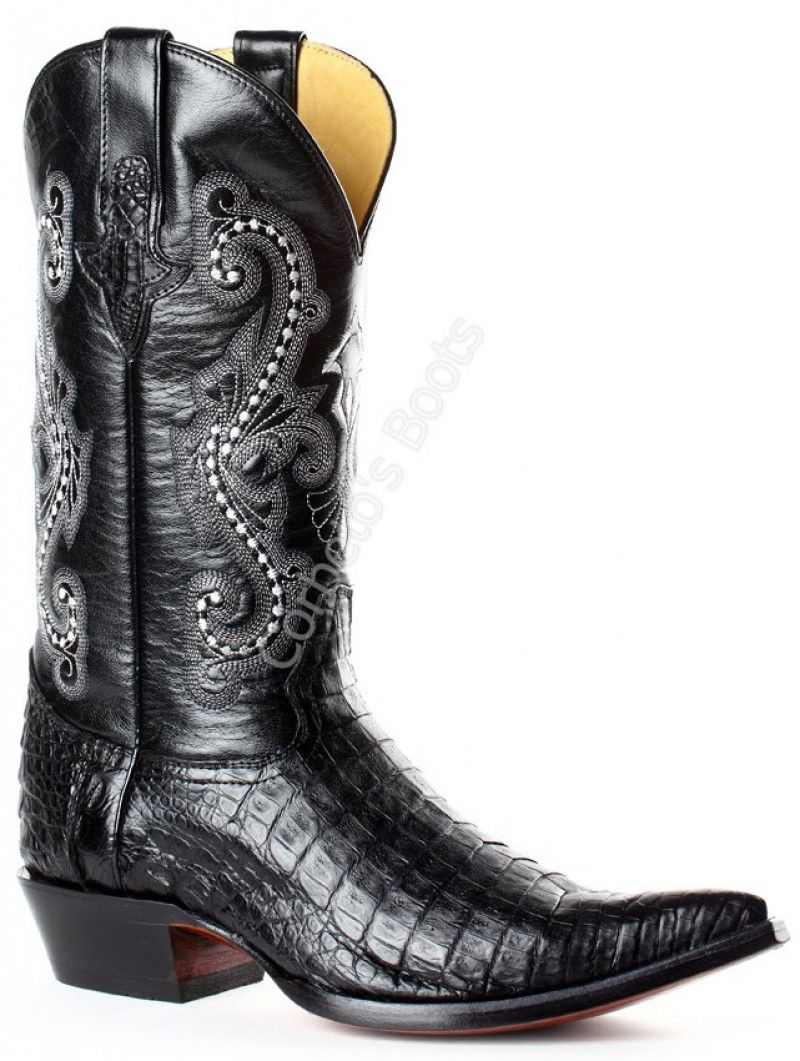 141 Chihuahua Cocodrilo Belly Noir | Bota cowboy Go West para hombre piel  cocodrilo color negro - Corbeto's Boots