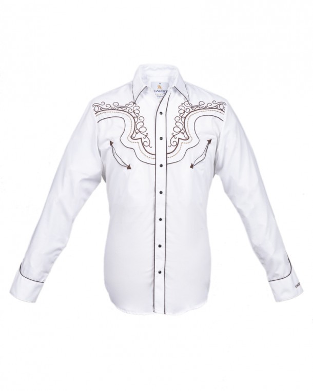 Mens country white shirt