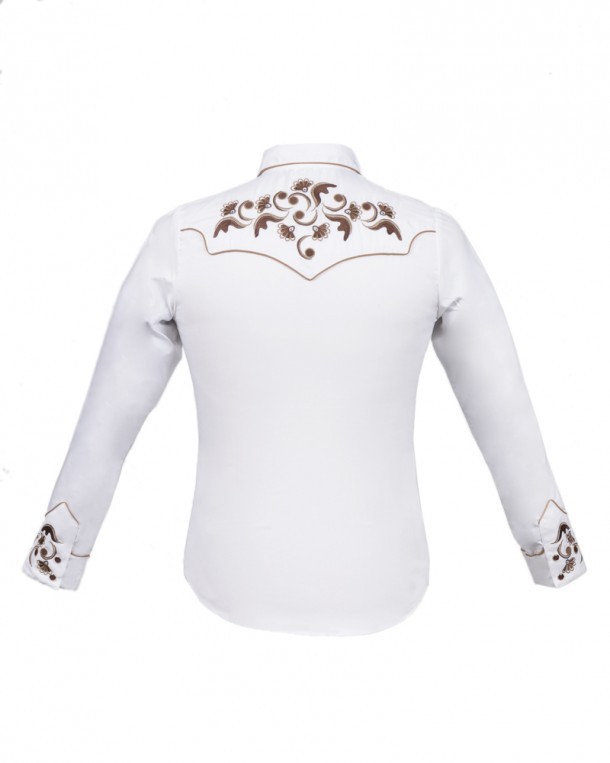 Camisa mujer bordado dorado