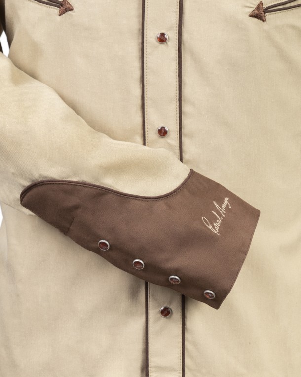 Camisa vaquera beige