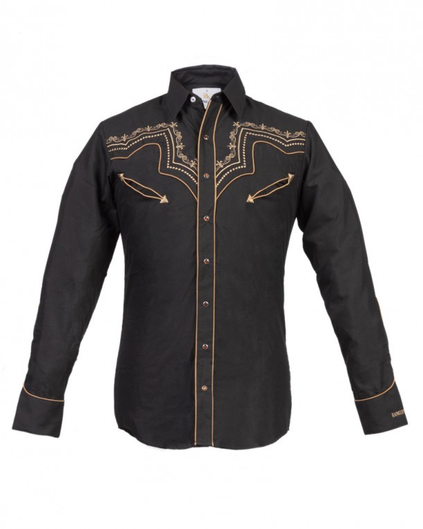 Camisa western clásica hombre