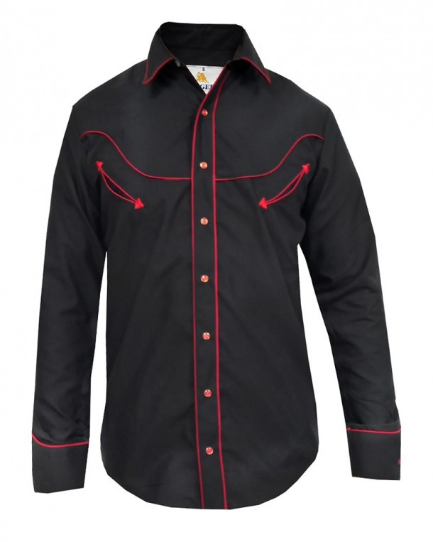 Camisa western negra Ranger