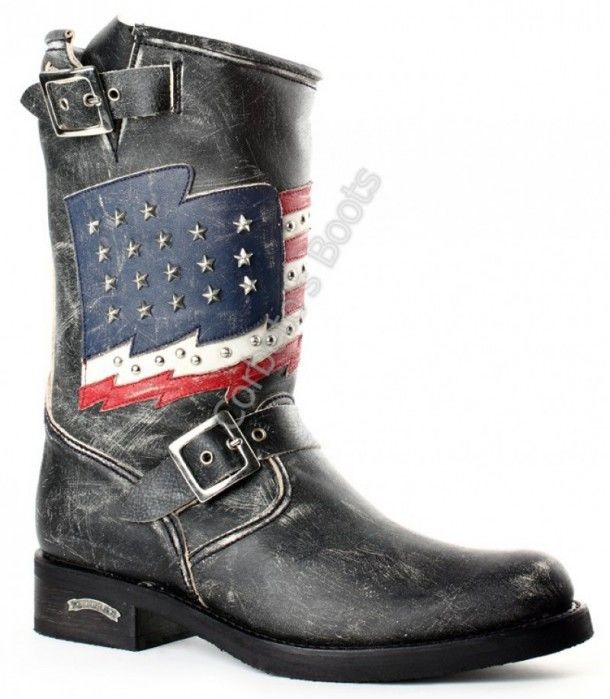 bijnaam betaling zuurstof 10694 Chiquita Raspado Negro | Sendra Boots mens United States flag  engineer boots - Corbeto's Boots
