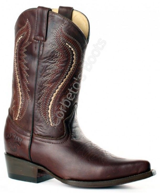 11 Kids Cuir Crazy Cafe | Go West kids brown cowboy boots