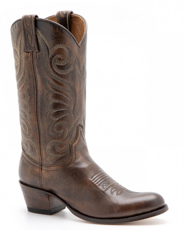Women's Distressed Leather Boots With Eagle Embroidery – Texas