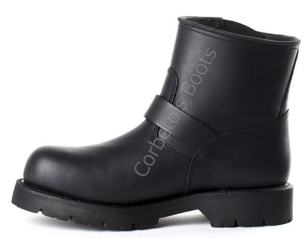 1581-5 Crazy Old Negro | Bota engineer Mayura unisex negra caña baja