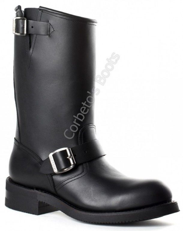 1590-6 Pull Oil Negro | Bota engineer Mayura cuero negro con punta acero