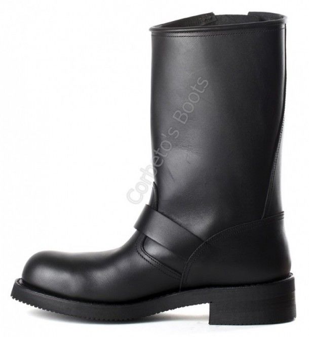 1590-6 Pull Oil Negro | Bota engineer Mayura cuero negro con punta acero