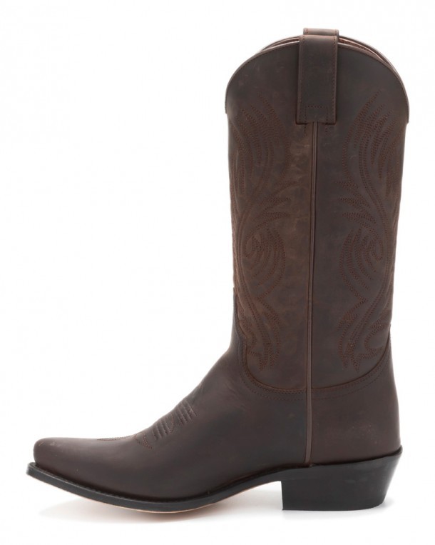 Dark brown women western boots