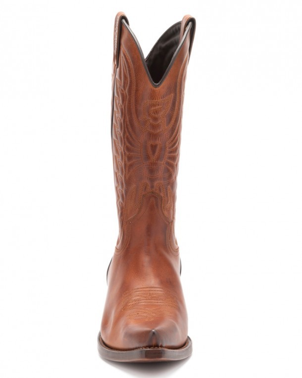 1920 Pull Grass Castaño unixsex cowboy boots natural brown color handmade by Mayura boots