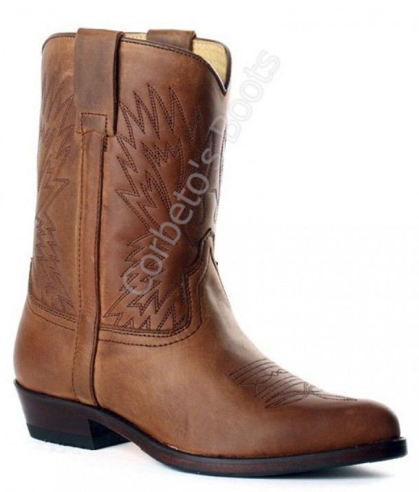 2314 Micky Sprinter Tang | Sendra children brown leather cowboy boots