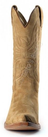 2473 Cuervo Serraje Camello | Bota cowboy Sendra unisex piel girada marrón claro