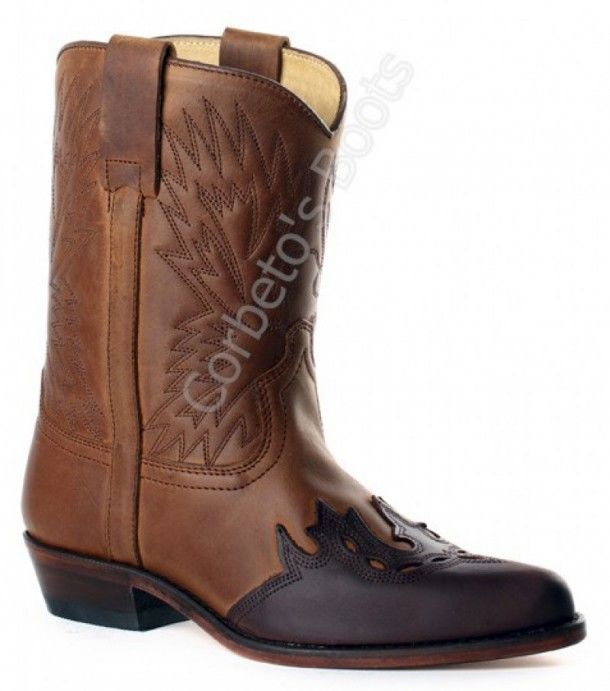 2560 Micky Sprinter Chocolate-Sprinter Tang | Bota cowboy Sendra para niños piel marrón combinada