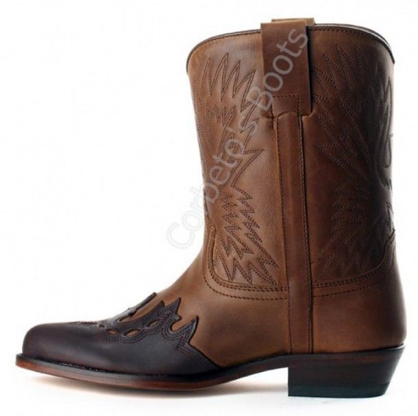 2560 Micky Sprinter Chocolate-Sprinter Tang | Bota cowboy Sendra para niños piel marrón combinada