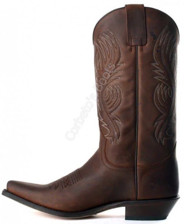2605 Red Sprinter 7004 | Sendra mens greased brown cowboy boots