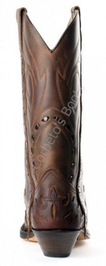 3590 Cuervo Mad Dog 7004-Mad Dog Tang | Bota cowboy Sendra piel marrón combinada para hombre