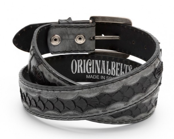 Black snakeskin belts