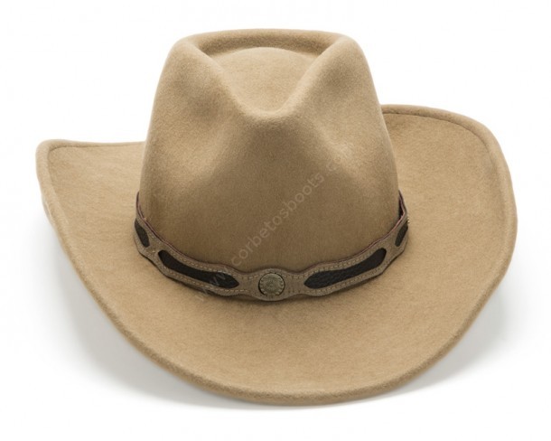 Clint western style hat woolfelt colour beige