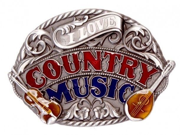 I Love Country Music belt buckle