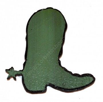 Metal cowboy boot magnet