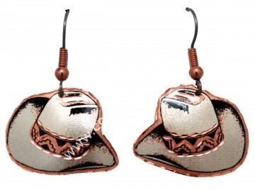 Cowboy hat earrings