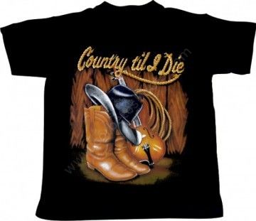 Camista Country til I Die negra para hombre