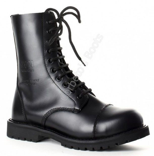 6478 Get Florentic Negro | Sendra shiny black leather steel toe 