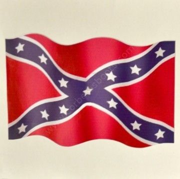 66-Rebel Sticker | Adhesivo bandera Confederada ondeando