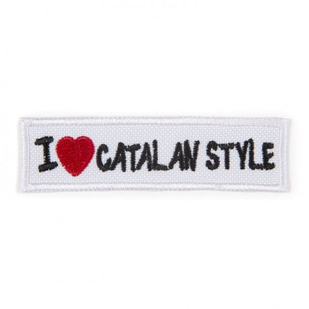 I Love Catalan Style rectangular patch