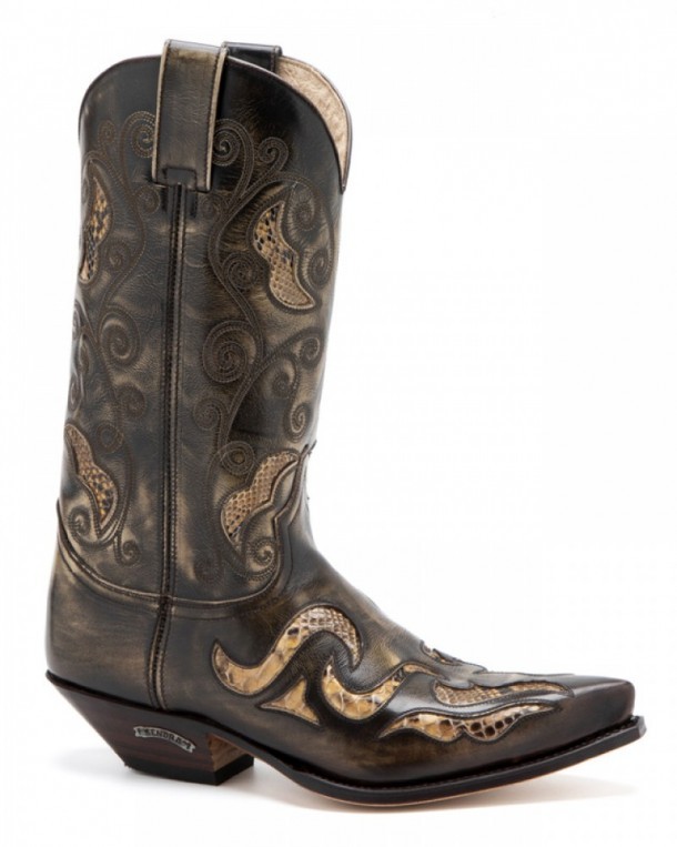 Maak plaats klinker Zakenman 7490 Cuervo Denver Tierra-Pitón Panizo | Sendra Boots mens combined cow  leather and python skin cowboy boot - Corbeto's Boots