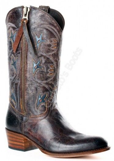 8976 Debora Barbados Quercia | Bota cowboy Sendra Boots punta redonda con cremallera