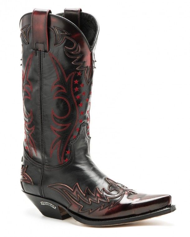 red and black cowgirl boots