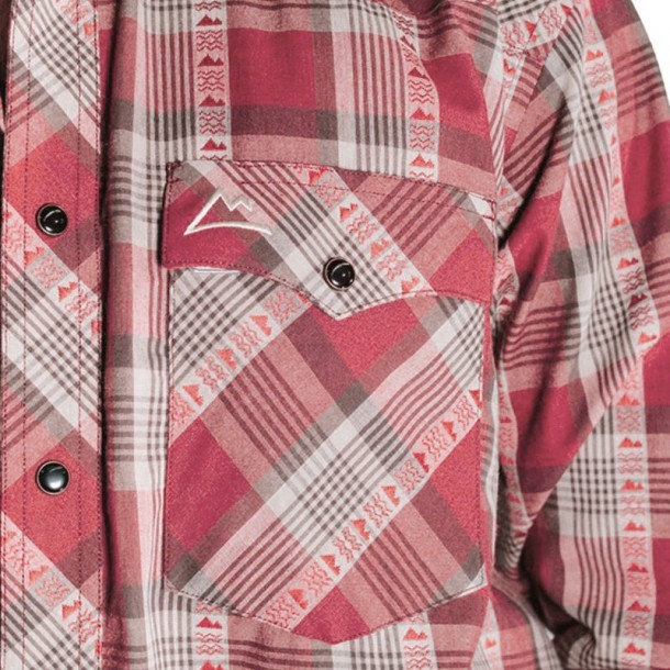 Camisa cowboy color burdeos