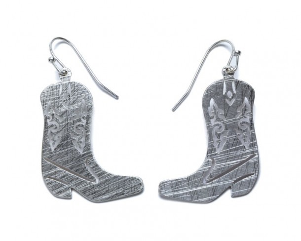 Cowboy boot earrings