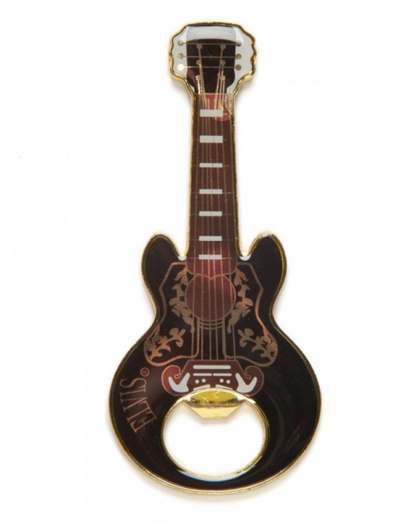 Magnetized Elvis guitar bottle opener