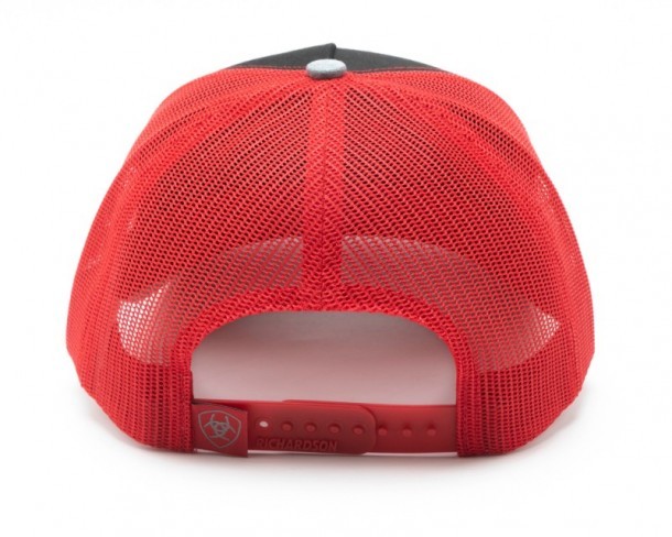 Ariat trucker cap with breathable red mesh available at Corbeto