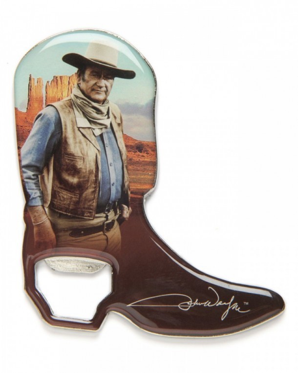 Licensed John Wayne cowboy boot shaped bottle opener