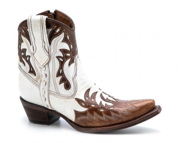 Botas cortas line dance blancas