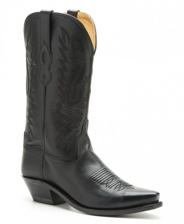 LF-1510-E | Womens Old West black leather cowboy boots