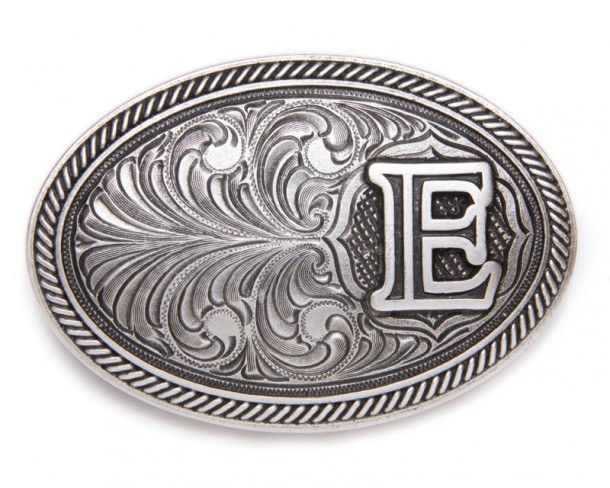 E letter mens buckle