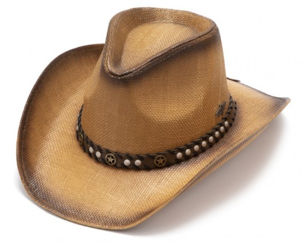 DOLLY  Sombrero country para mujer paja natural con bordados y