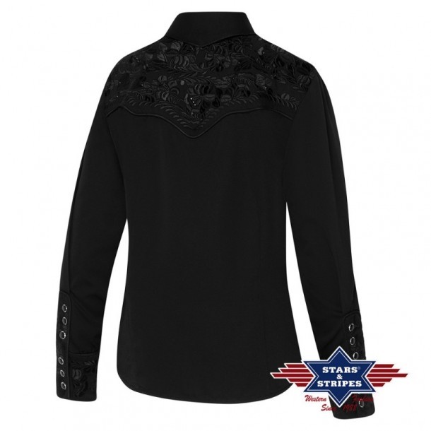 Camisa con brillantes mujer