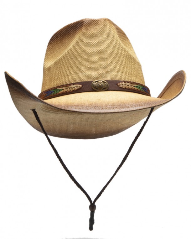 Sombrero cowboy con cinta para colgar