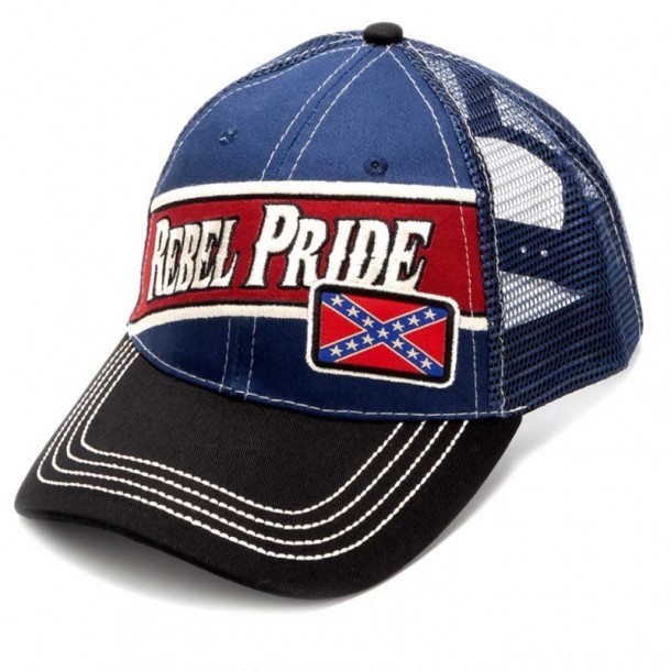 SRSTPR  Confederate Blue Trucker Hat with Dixie Flag Rebel Pride Band -  Corbeto's Boots