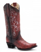cowgirl boots with white embroidery