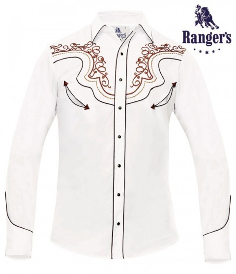 Camisa blanca charra Ranger