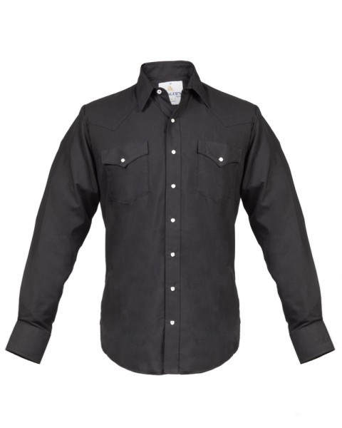 Plain black western shirt