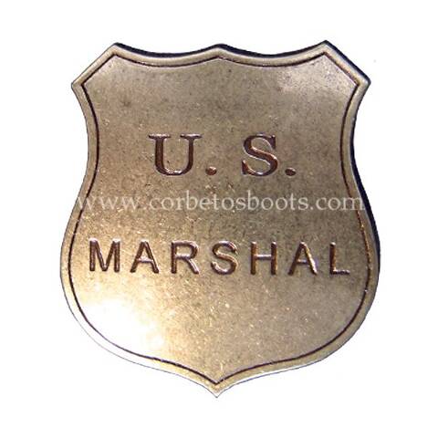 Insignia escudo oro viejo U.S. Marshal