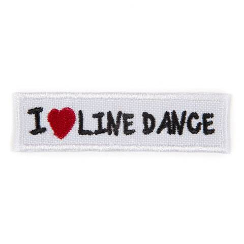 I Love Line Dance rectangular patch