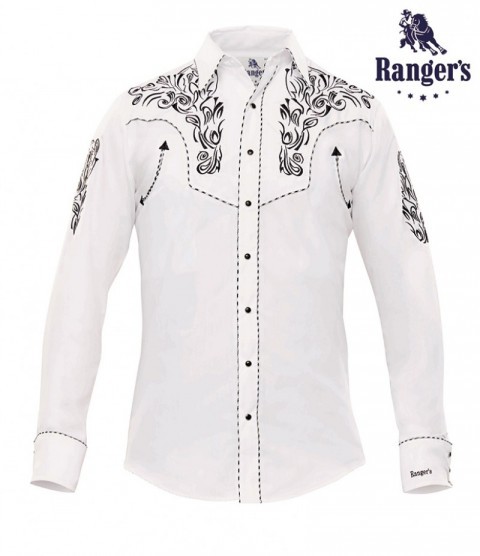Camisa Vaquera para dama- color blanco - Country Cowboy - Wester